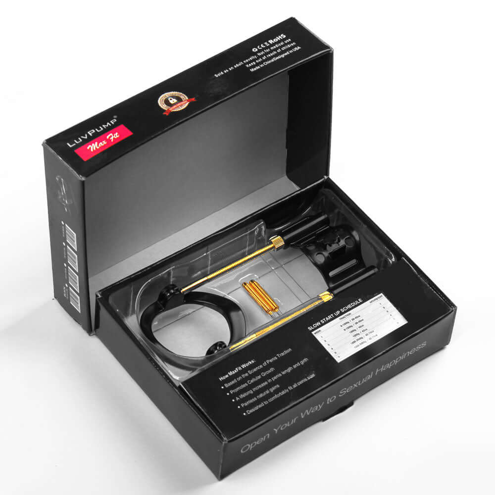 LuvPump Max Fit Hybrid Penis Extender - Black Penis Extender Kit